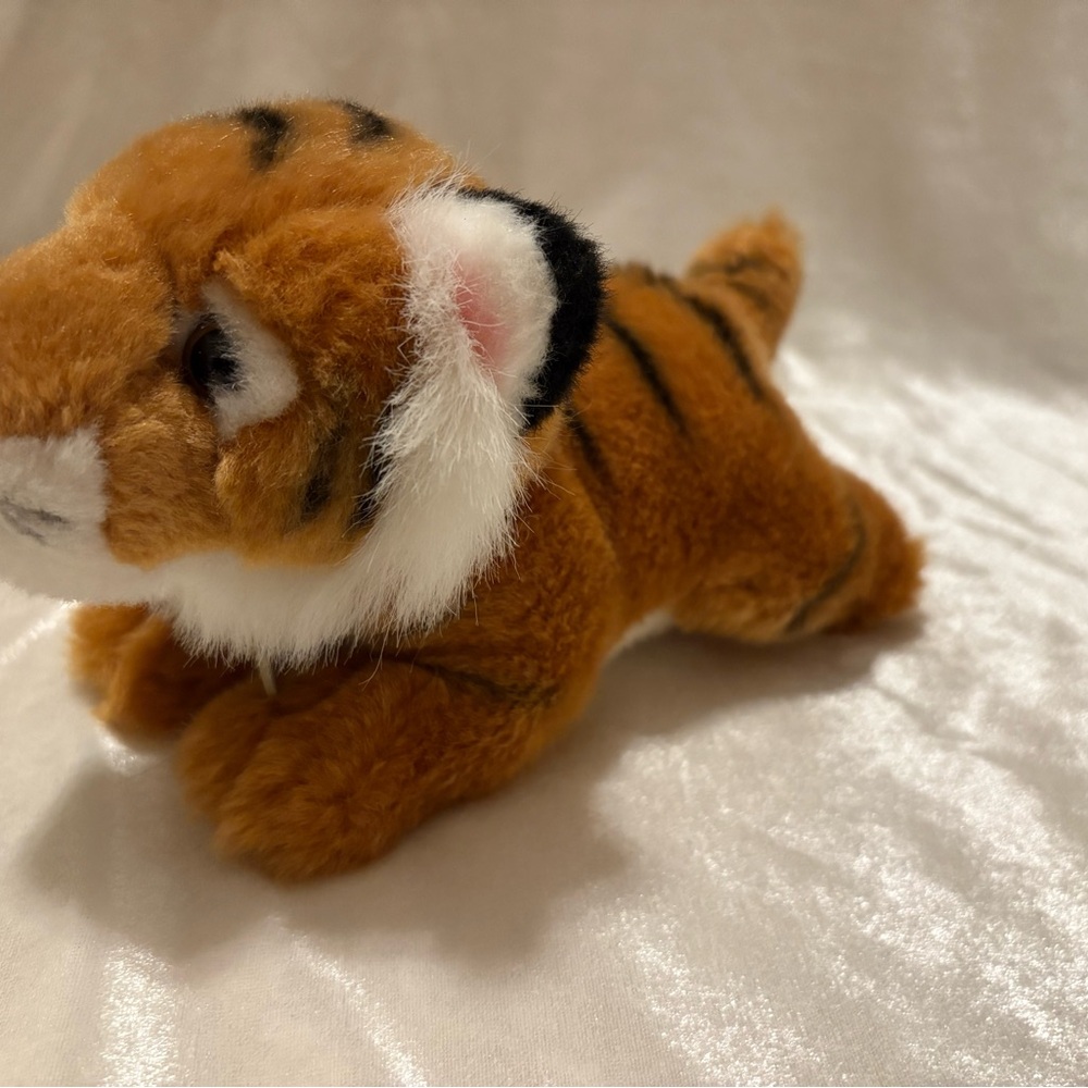 Miyoni Plush Tiger with Black Stripes